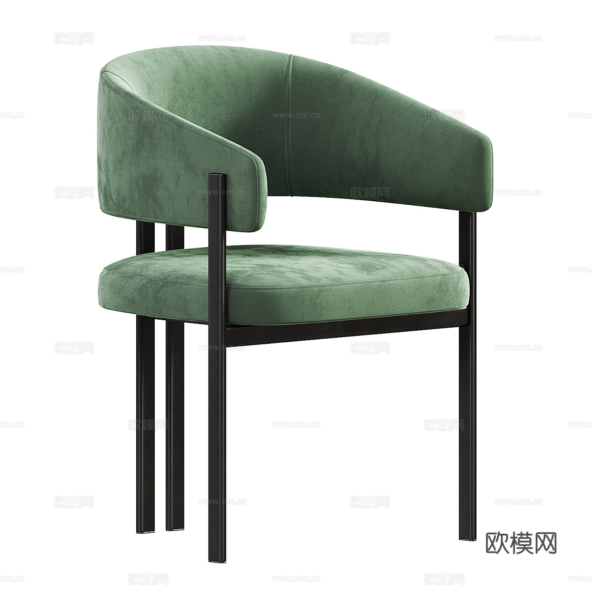 现代意式轻奢餐椅3d模型