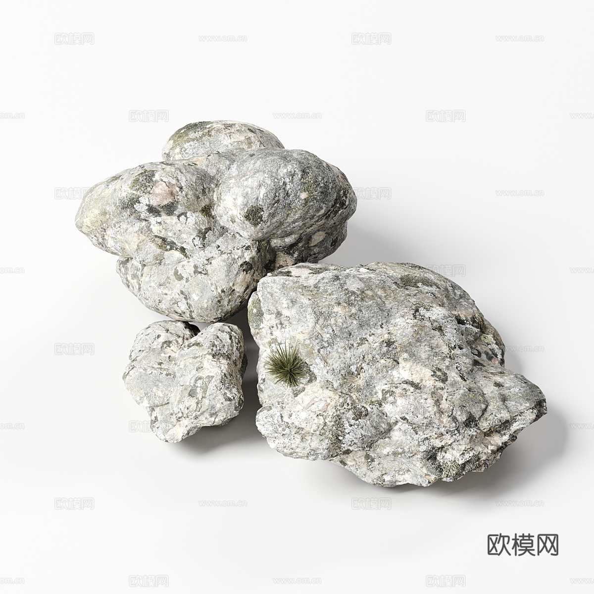 新中式景观石3d模型