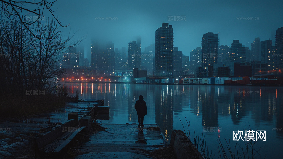 夜晚都市外景下載(渲染圖1)