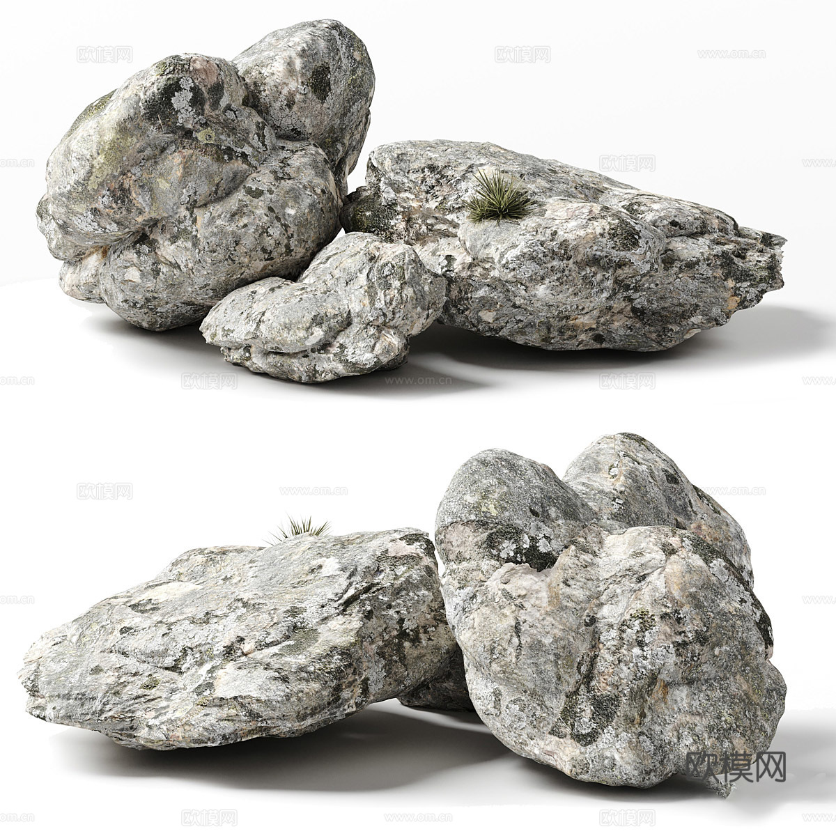 新中式景观石3d模型