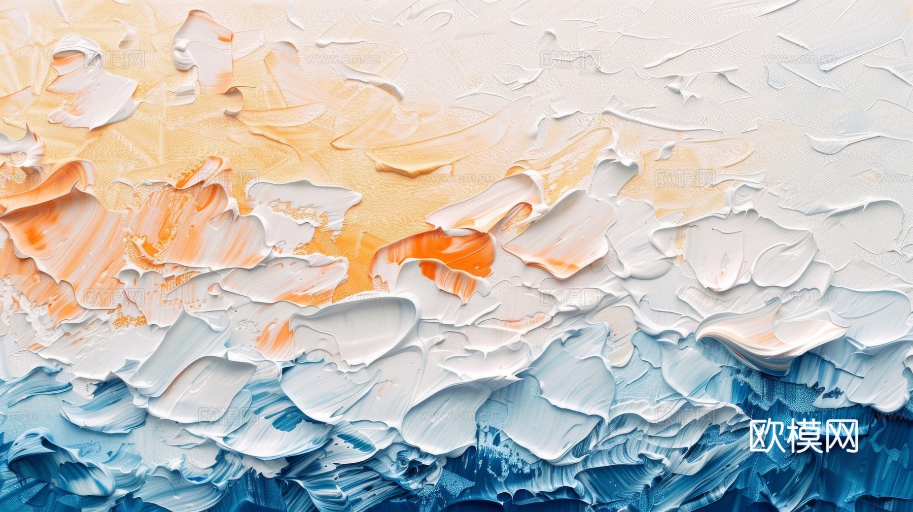 3D立体肌理油画涂抹背景壁纸