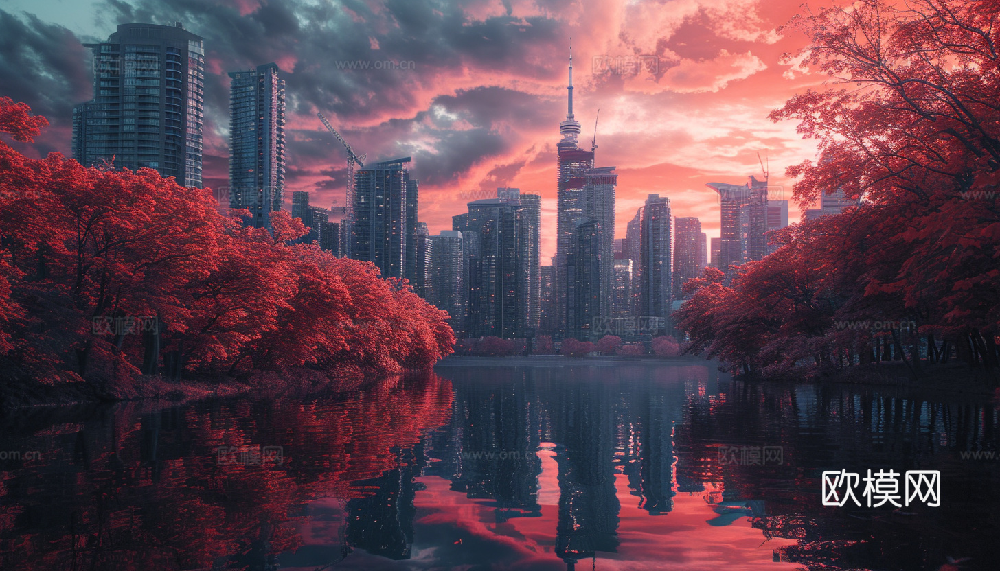 夜晚都市外景下载（渲染图5）