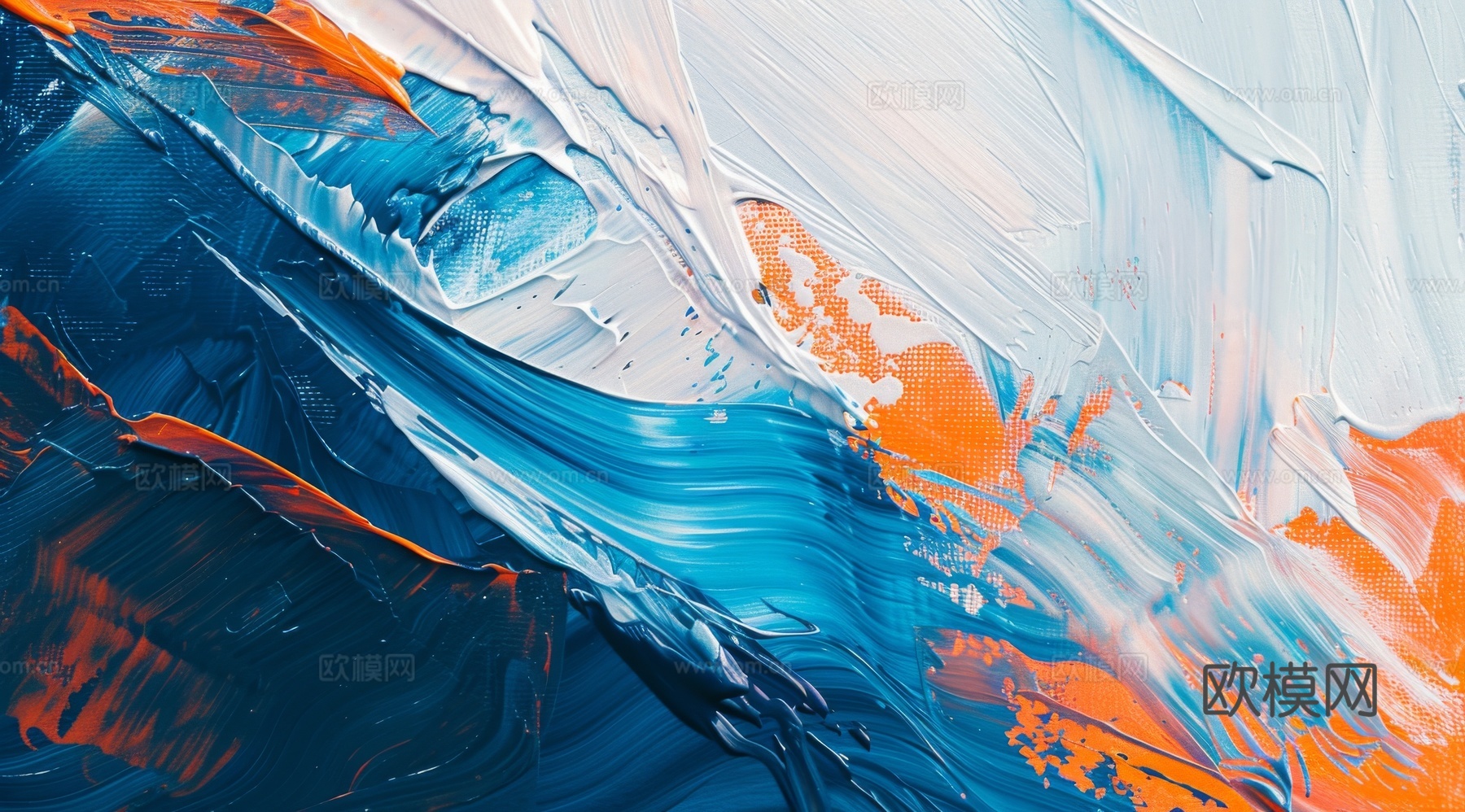 3D立体肌理油画涂抹背景壁纸