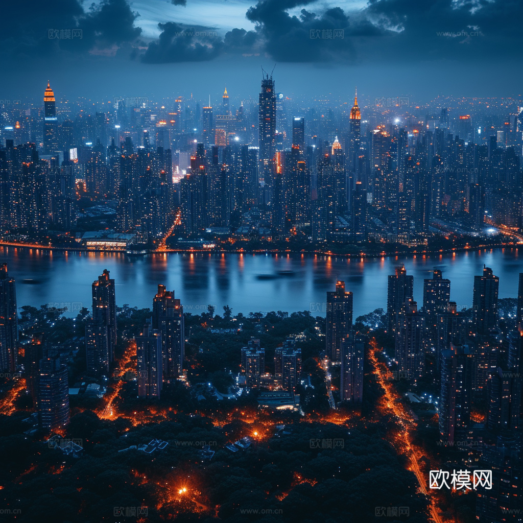 夜晚都市外景