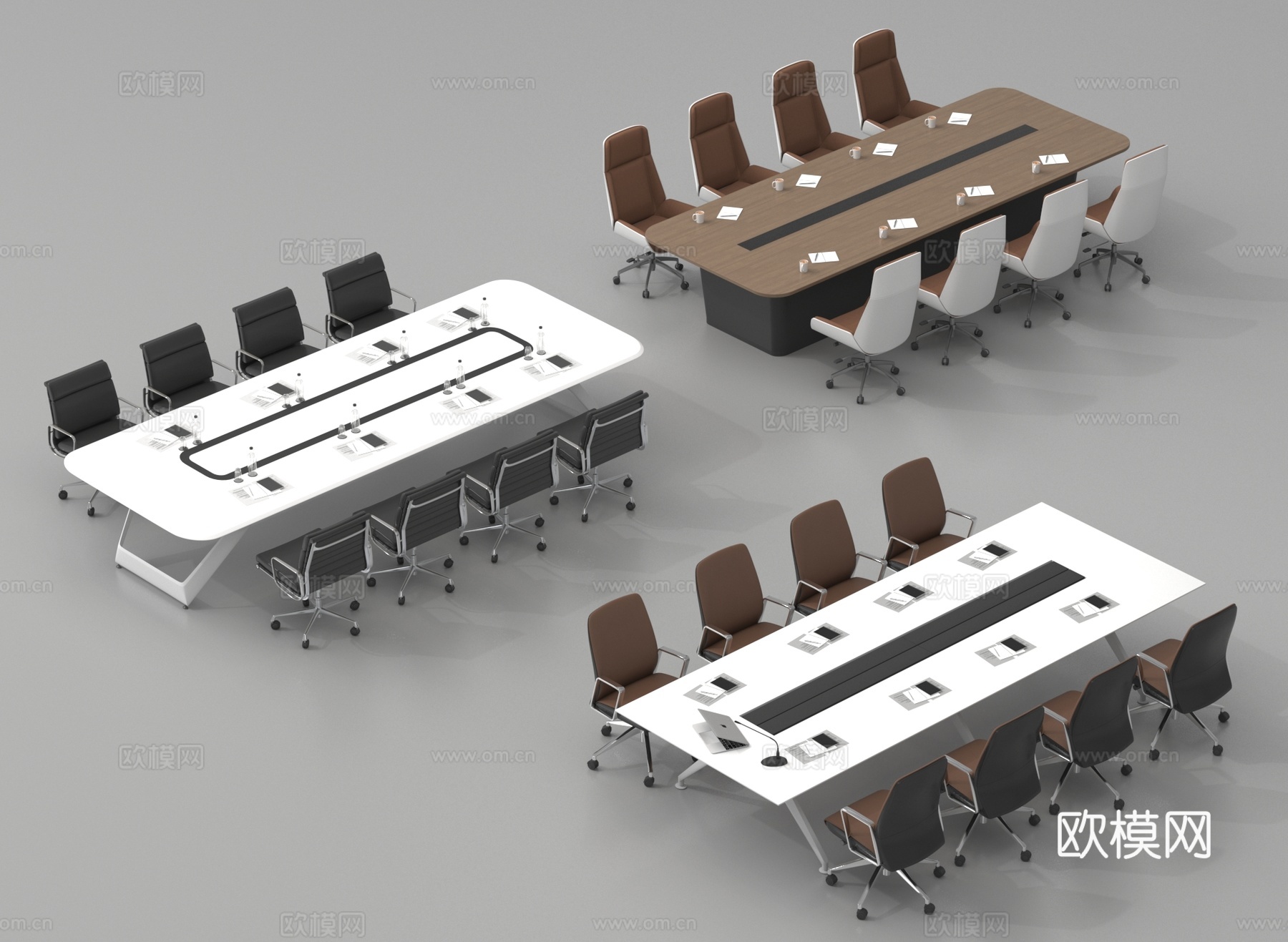 会议桌椅 会议台 会议桌 办公椅3d模型