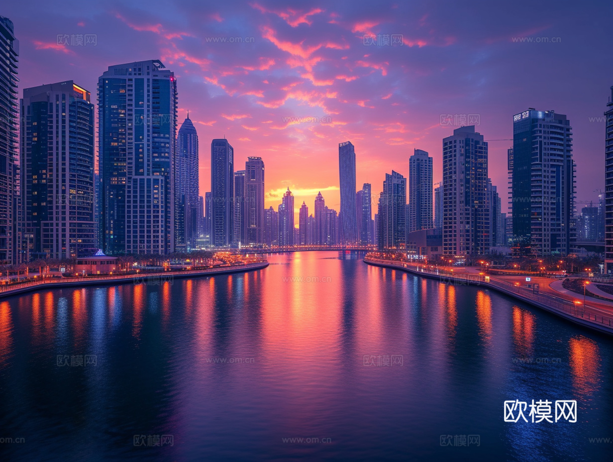 夜晚都市外景下载（渲染图1）