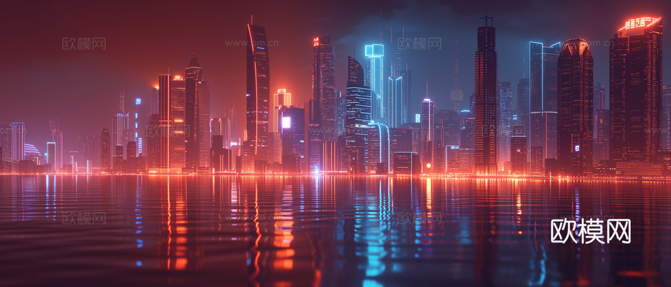 夜晚都市外景下载(渲染图7)
