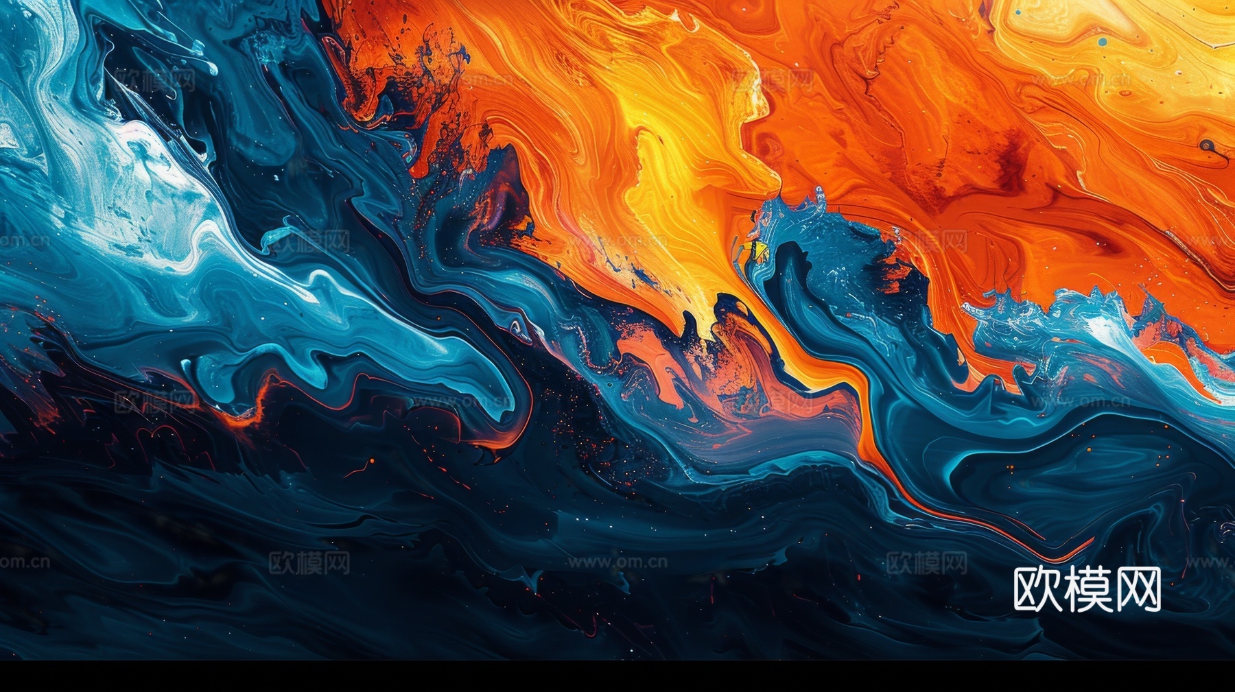 3D立体肌理油画涂抹背景壁纸