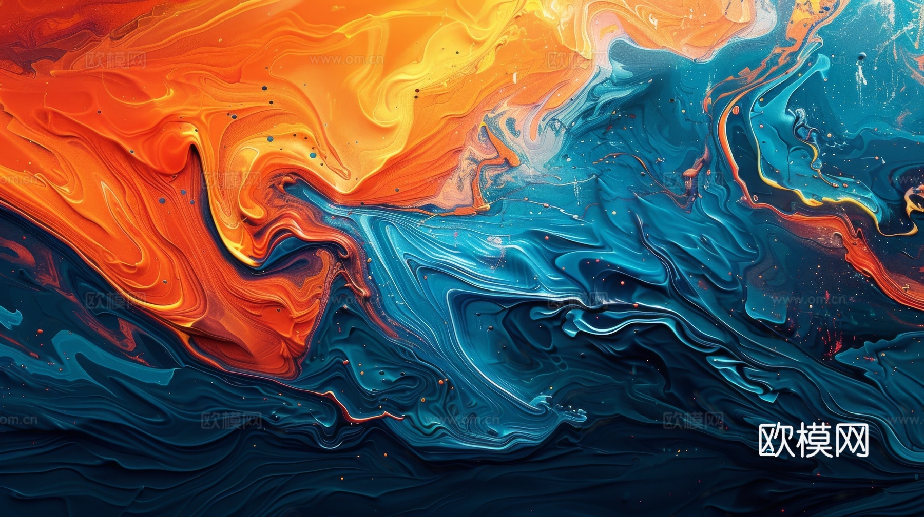 3D立体肌理油画涂抹背景壁纸