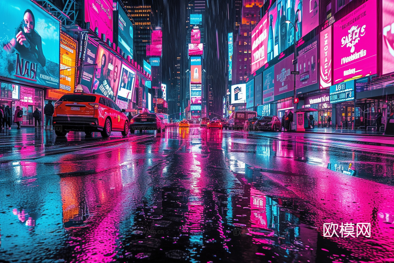 夜晚都市外景下载（渲染图5）