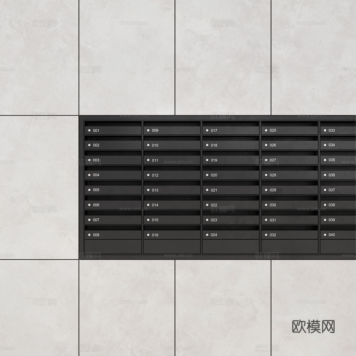 现代极简储物凳 快递柜 邮箱3d模型