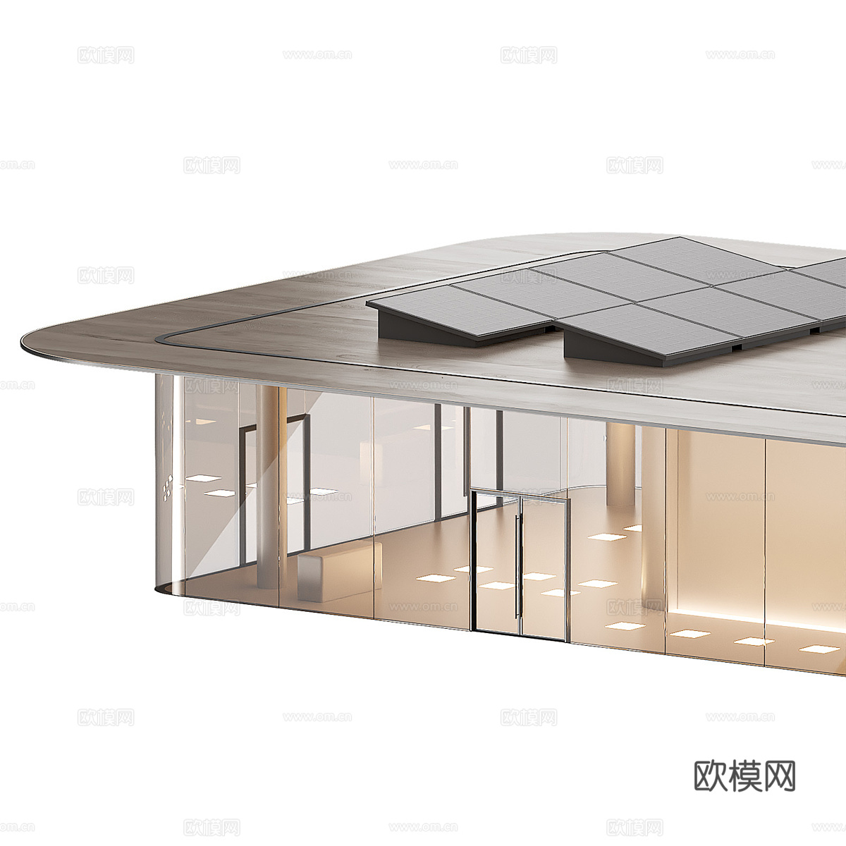现代极简商业建筑3d模型