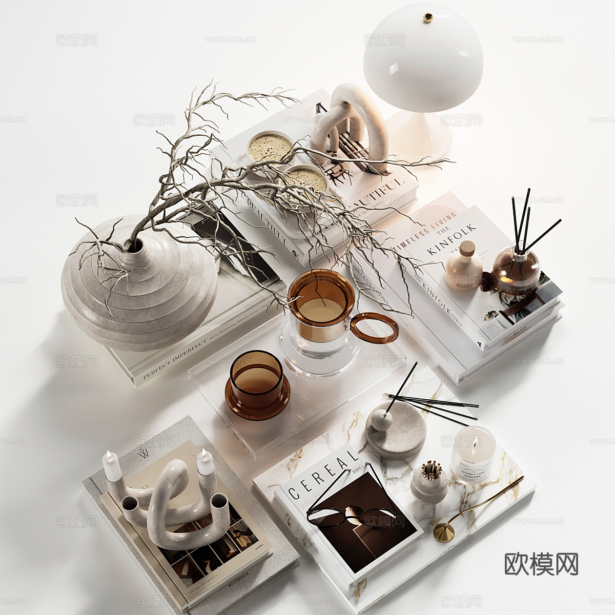 新中式饰品摆件组合3d模型