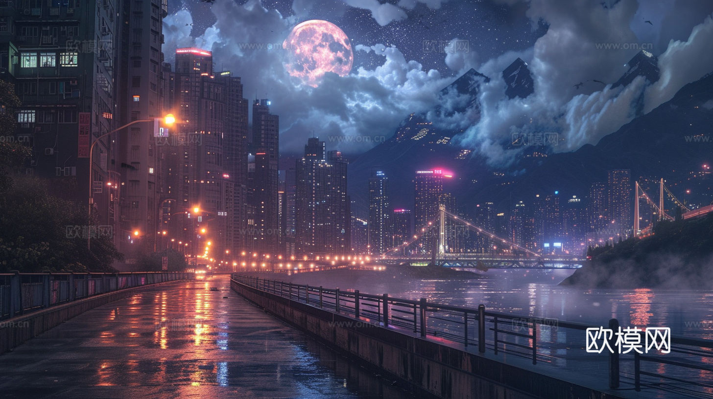 夜晚都市外景