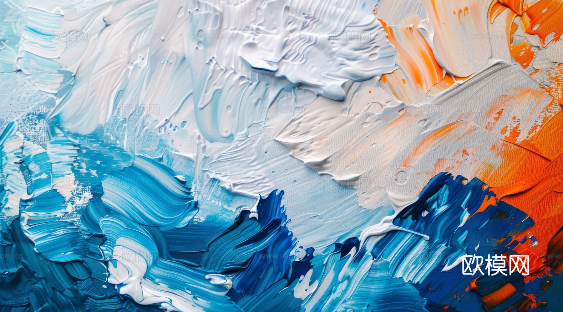 3D立体肌理油画涂抹背景壁纸