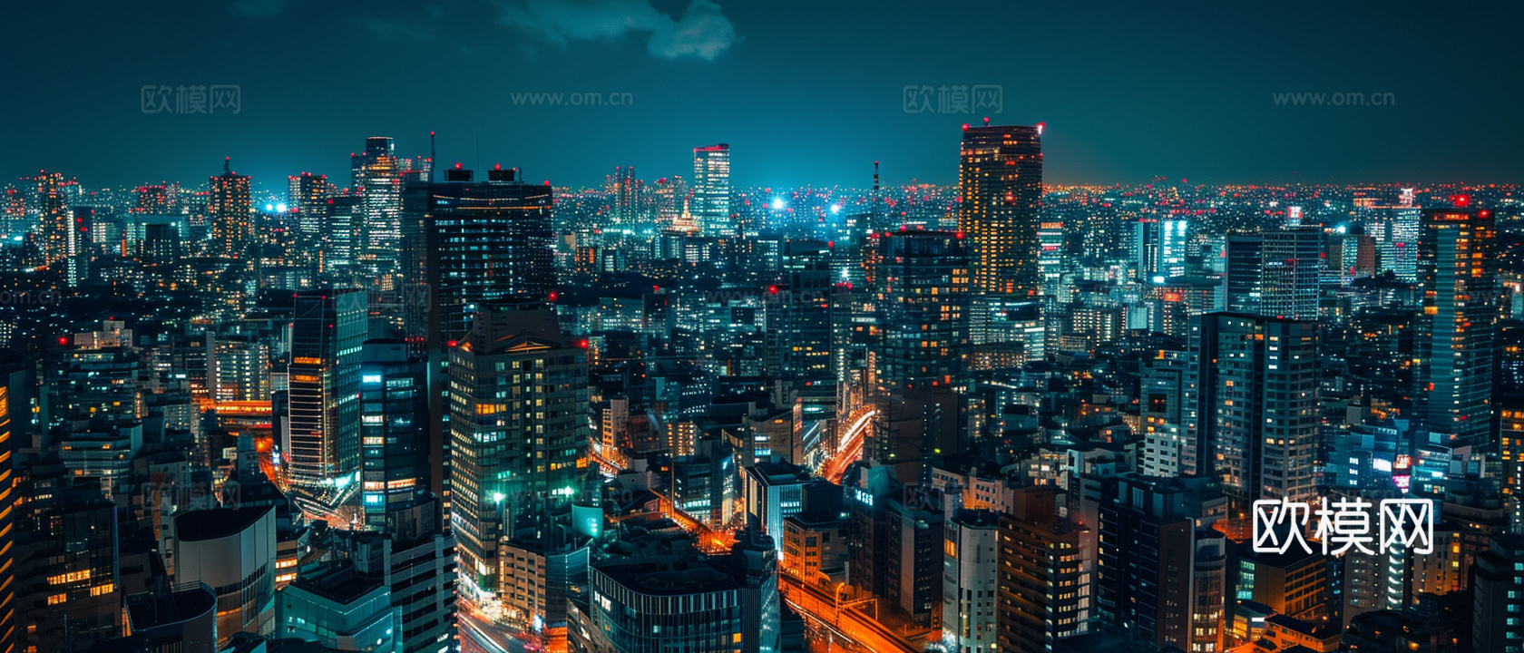 夜晚都市外景