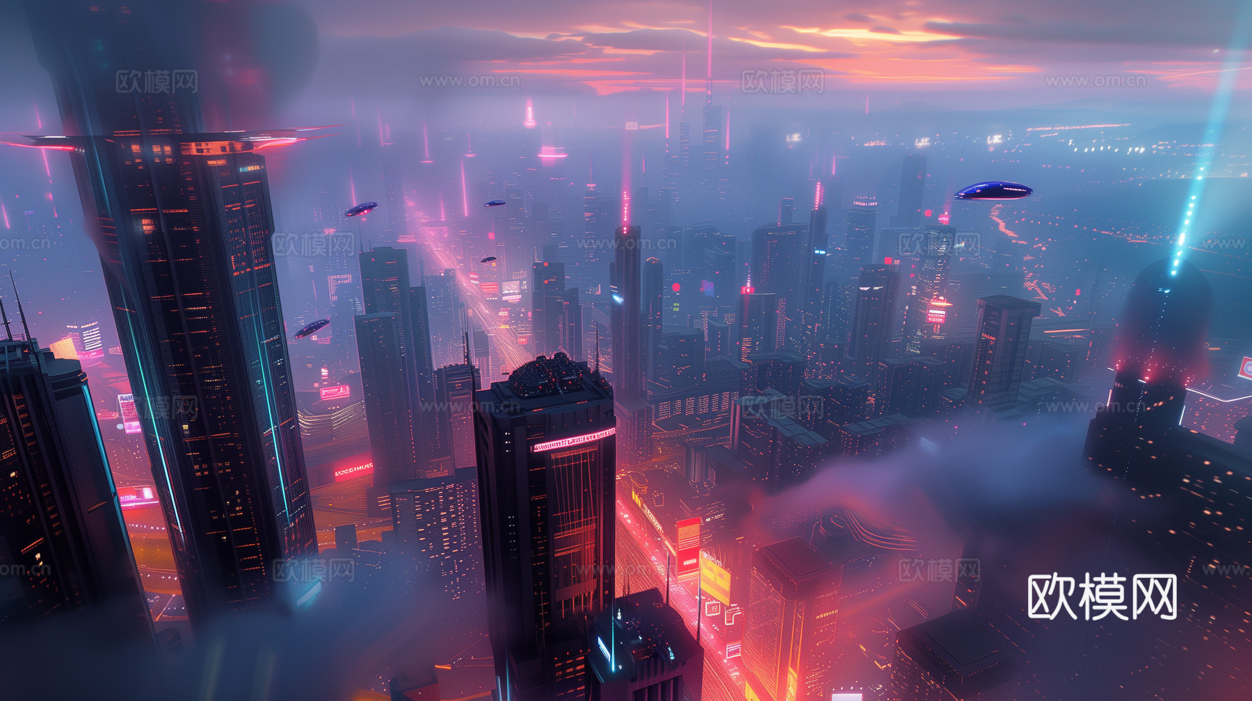 夜晚都市外景