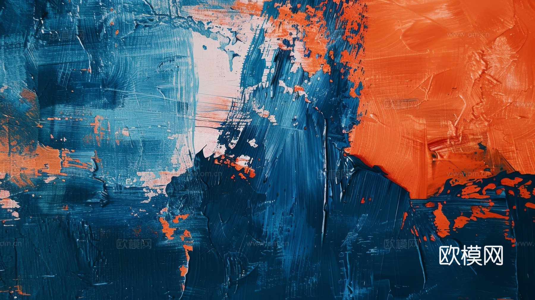 3D立体肌理油画涂抹背景壁纸下载（渲染图8）