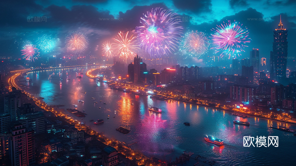 夜晚都市外景下載(渲染圖6)