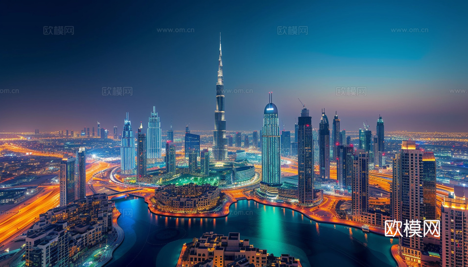 夜晚都市外景下载(渲染图2)
