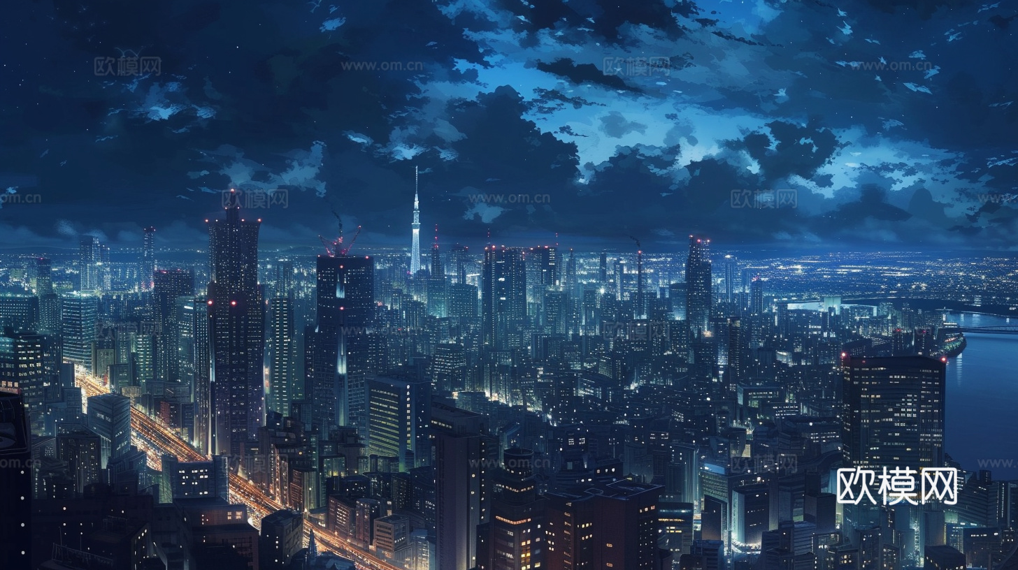 夜晚都市外景