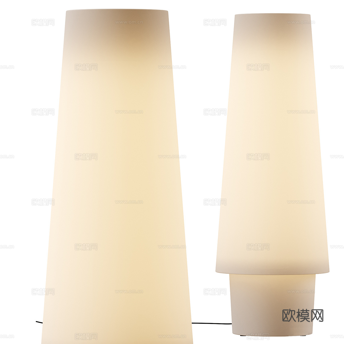 新中式落地灯 纸灯3d模型