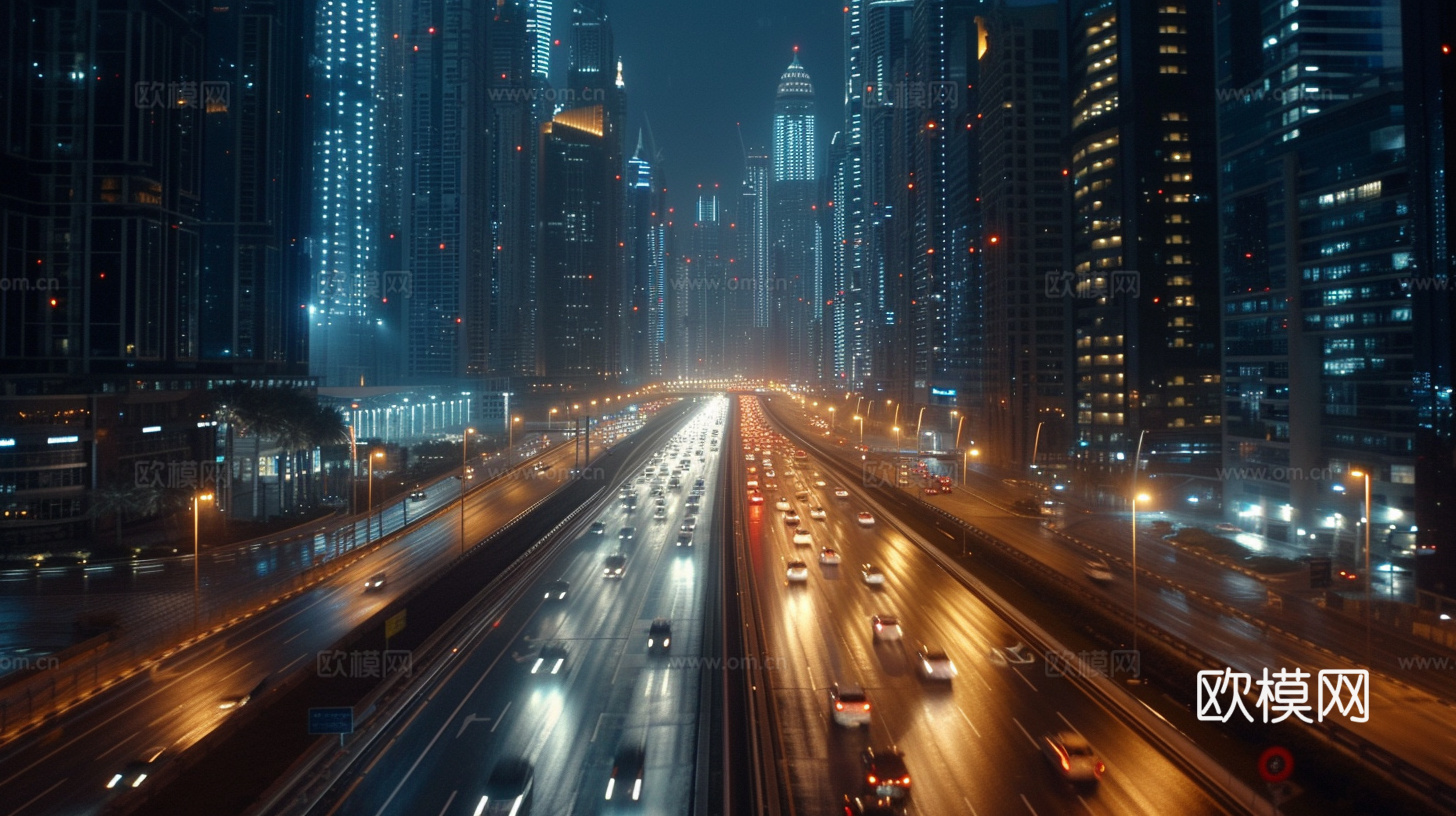 夜晚都市外景下载（渲染图2）