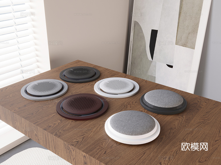 吸顶音箱天花音响 顶面扬声器喇叭 影音设备3d模型下载