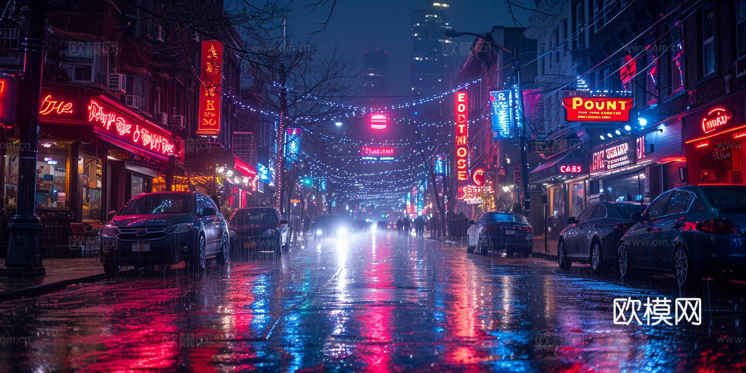 夜晚都市外景