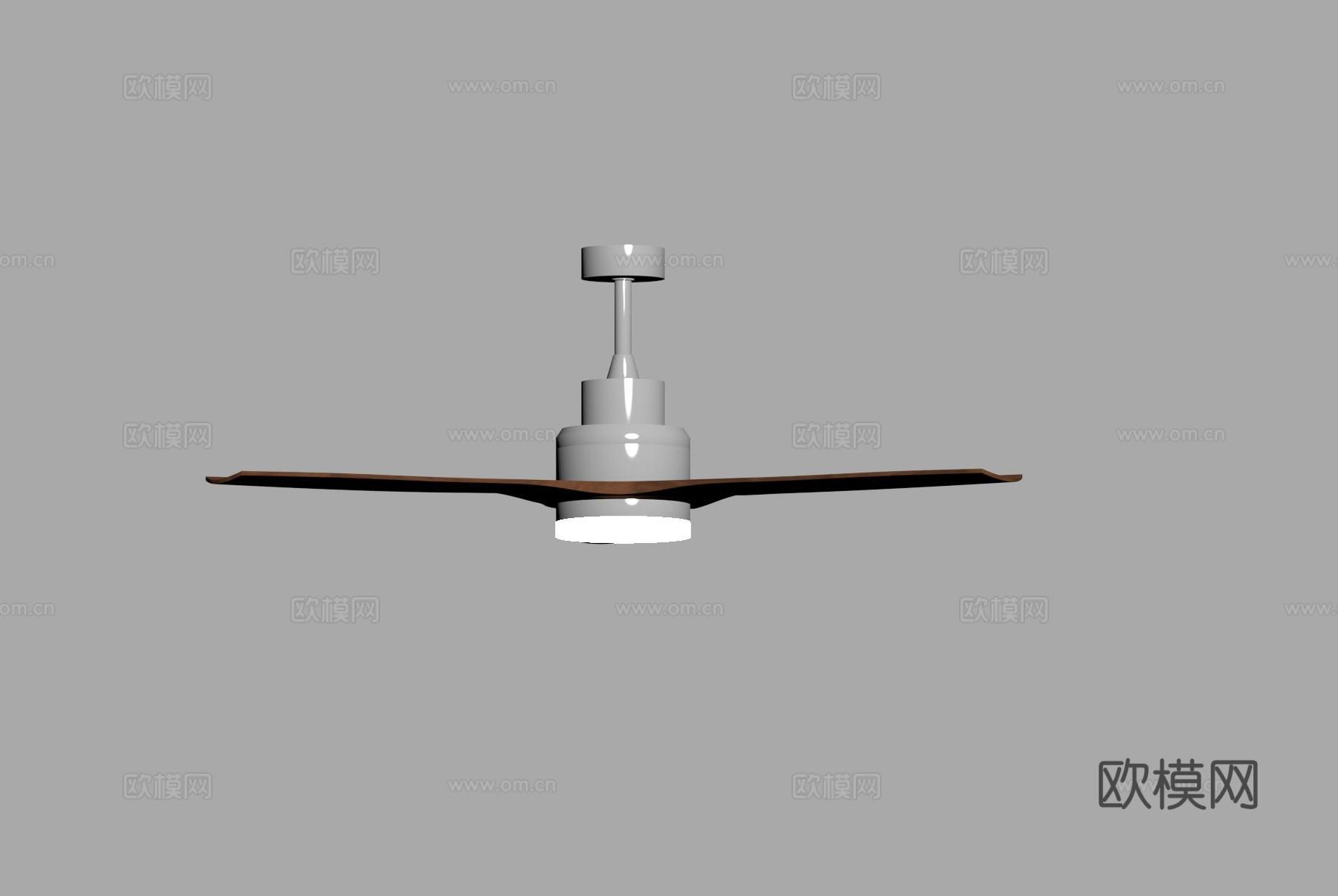 现代风扇灯su模型