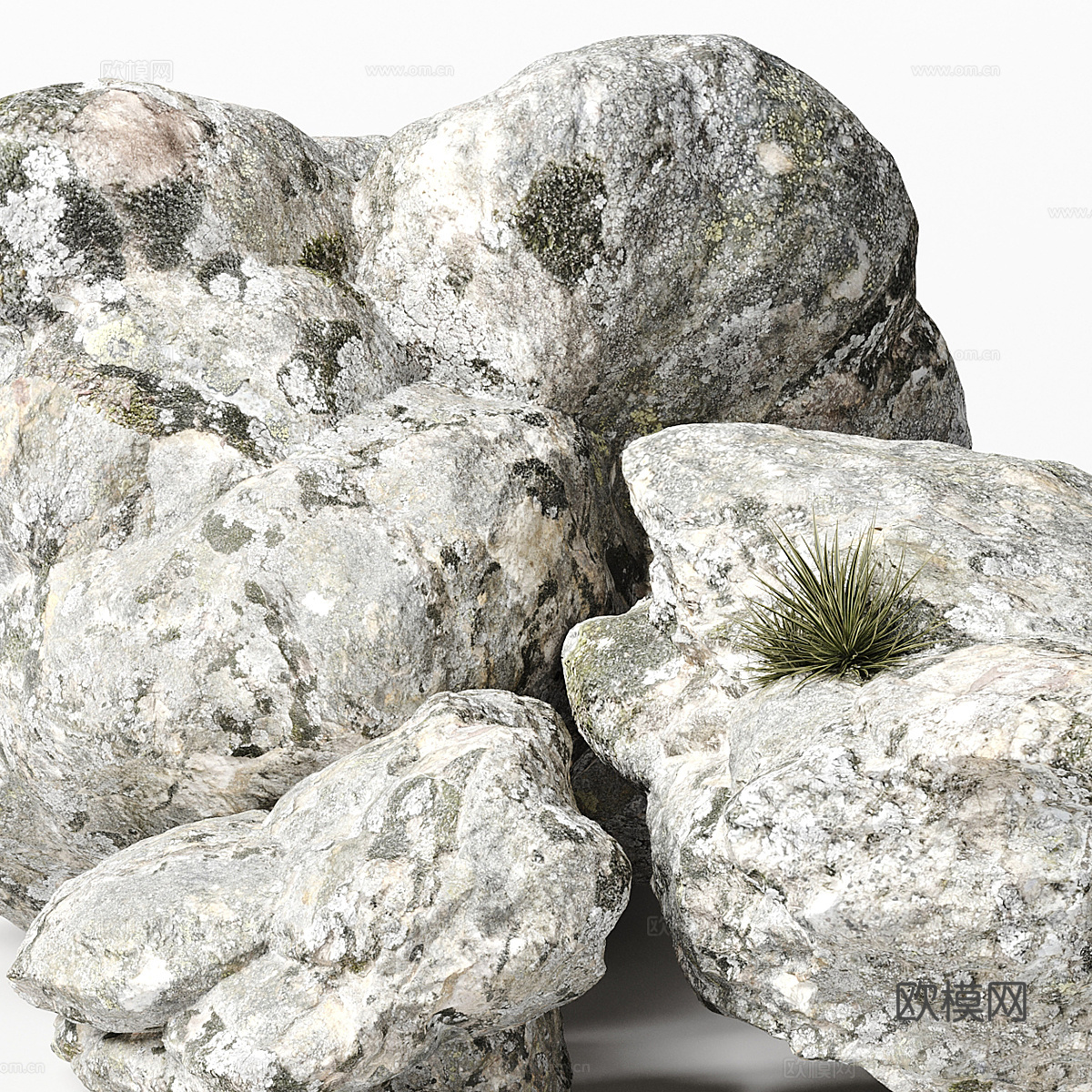 新中式景观石3d模型