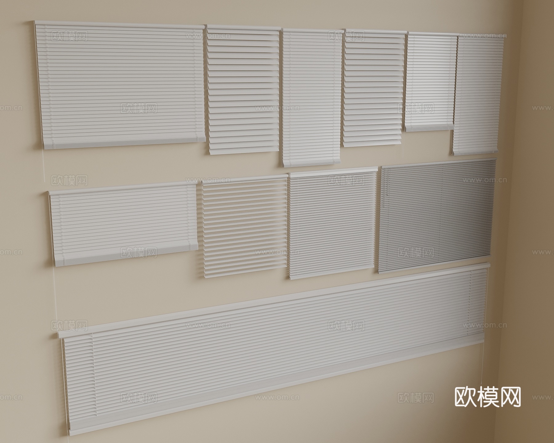 现代百叶帘3d模型