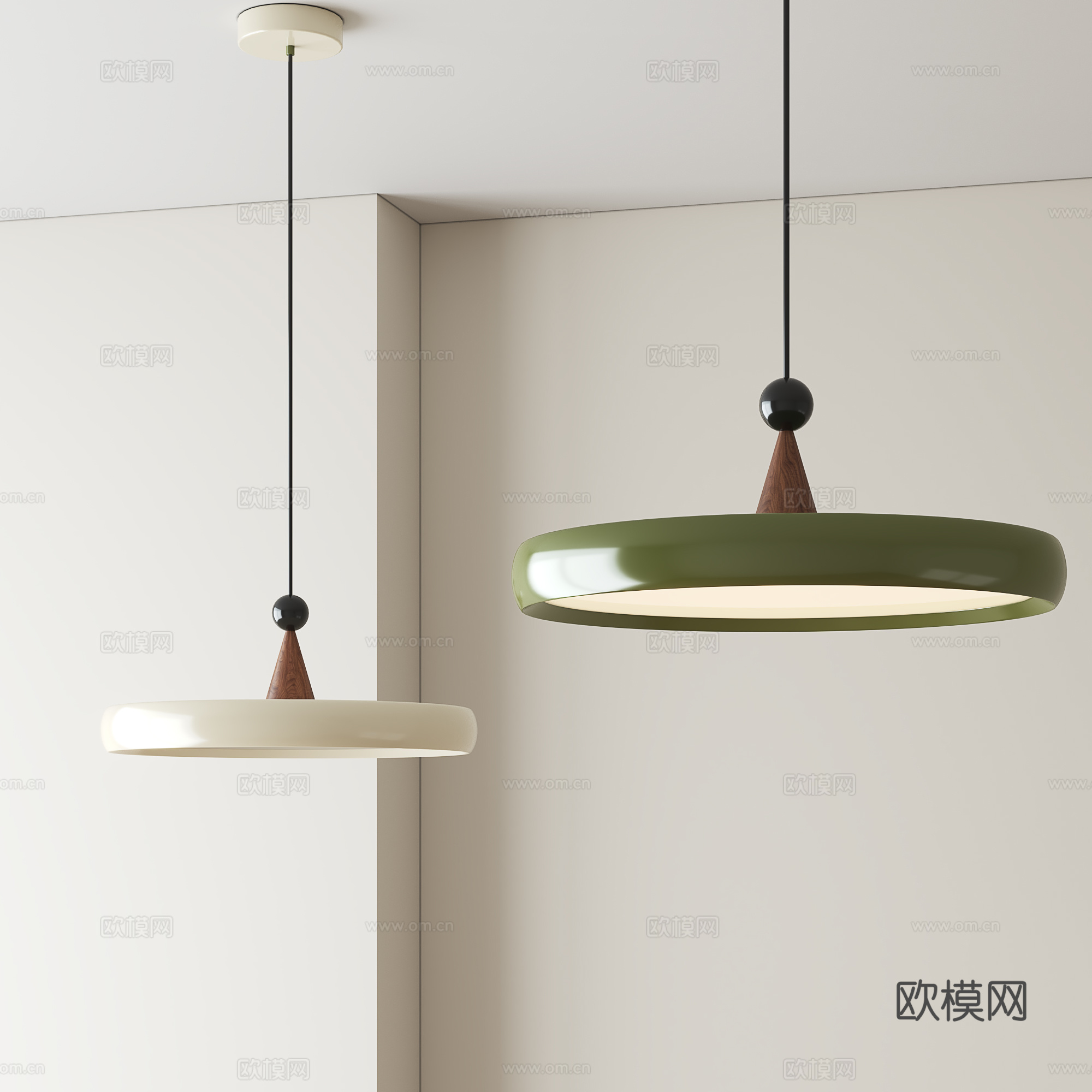 现代简约吊灯 奶油餐厅吊灯su模型