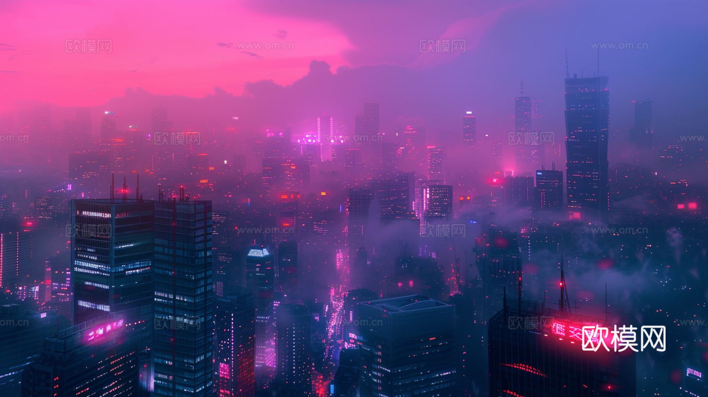 夜晚都市外景下载（渲染图2）