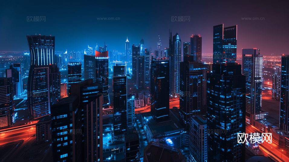 夜晚都市外景下載(渲染圖4)