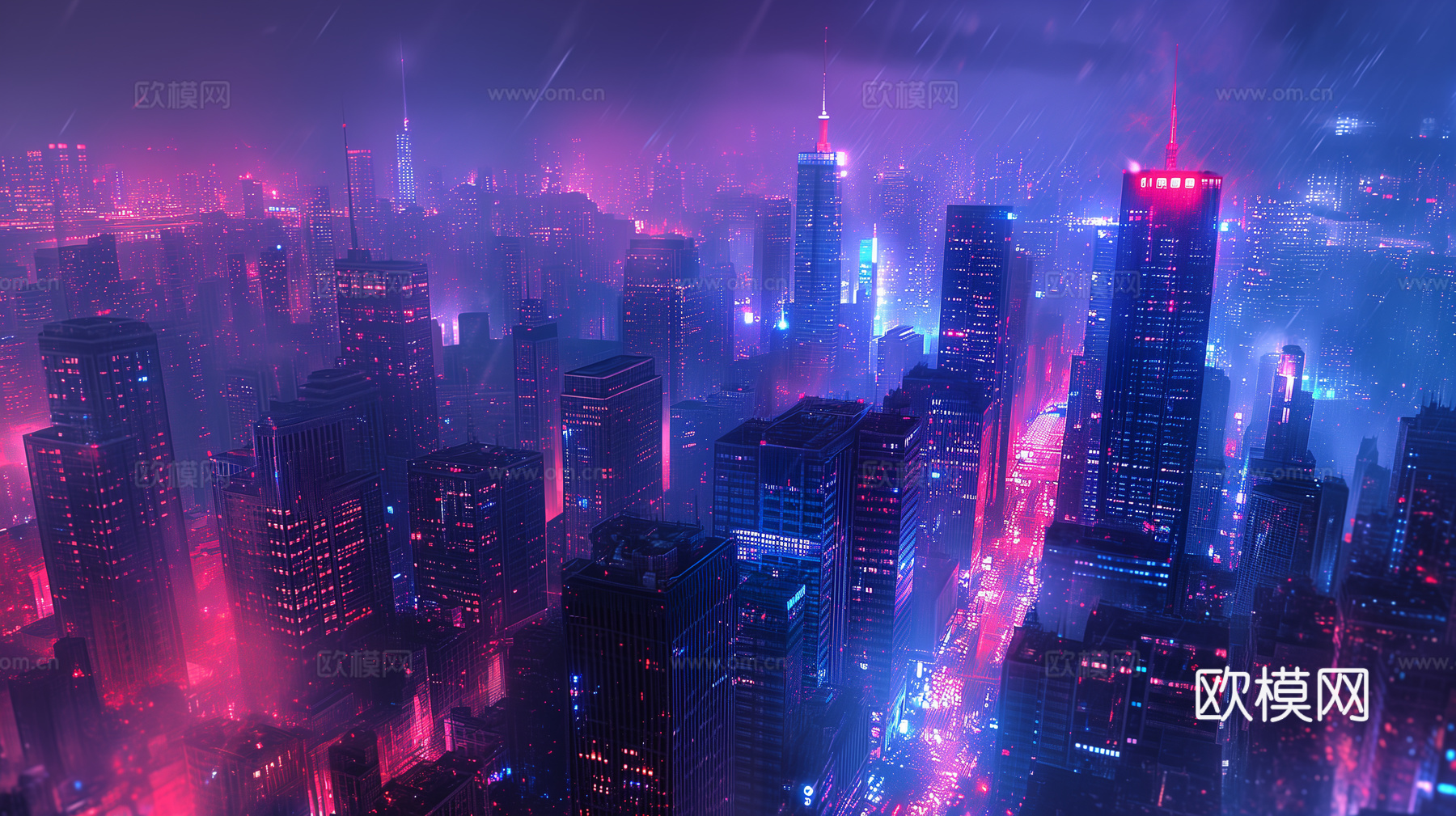 夜晚都市外景下载（渲染图8）