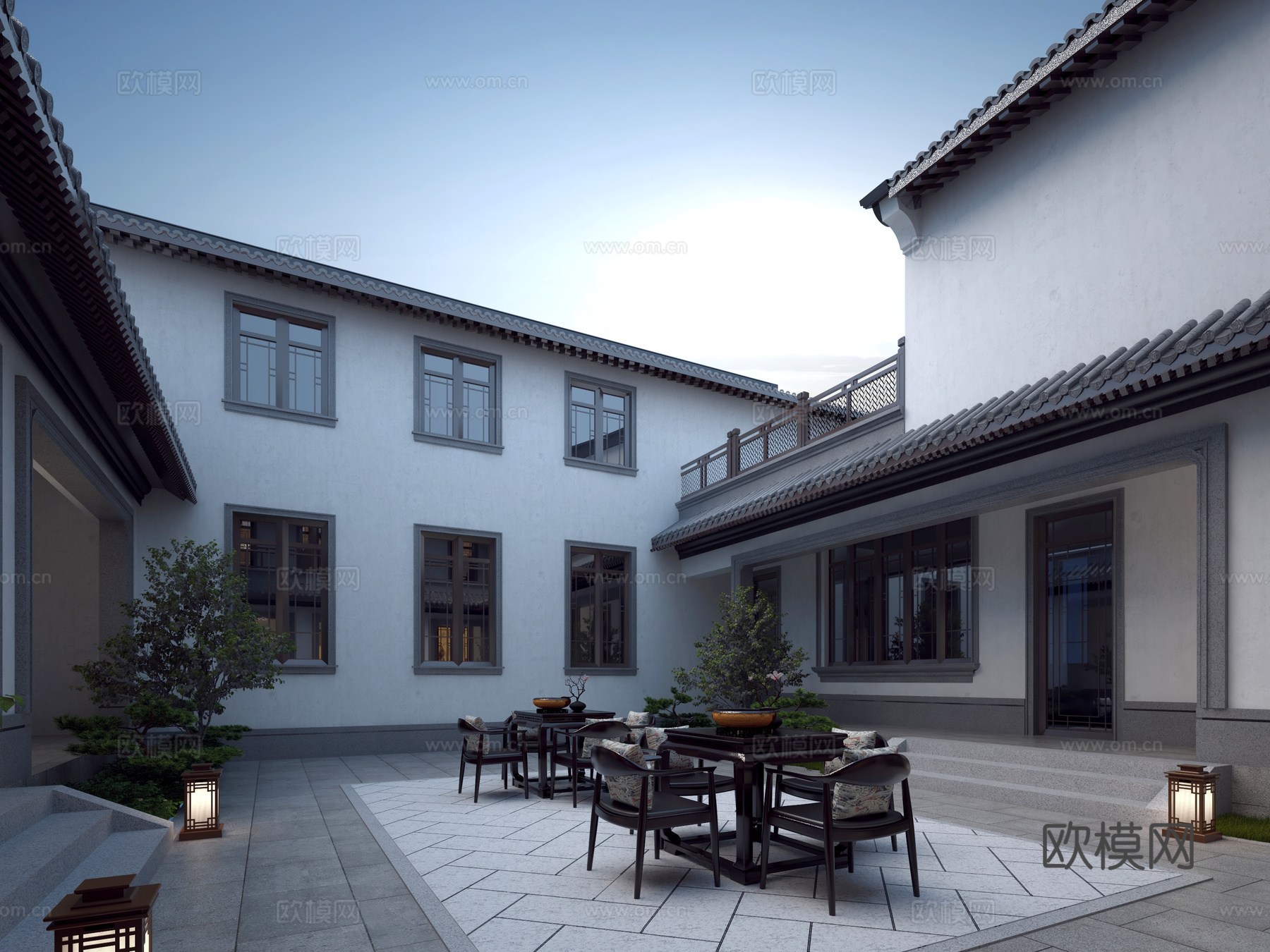 古建 中式建筑 民宿 小镇3d模型