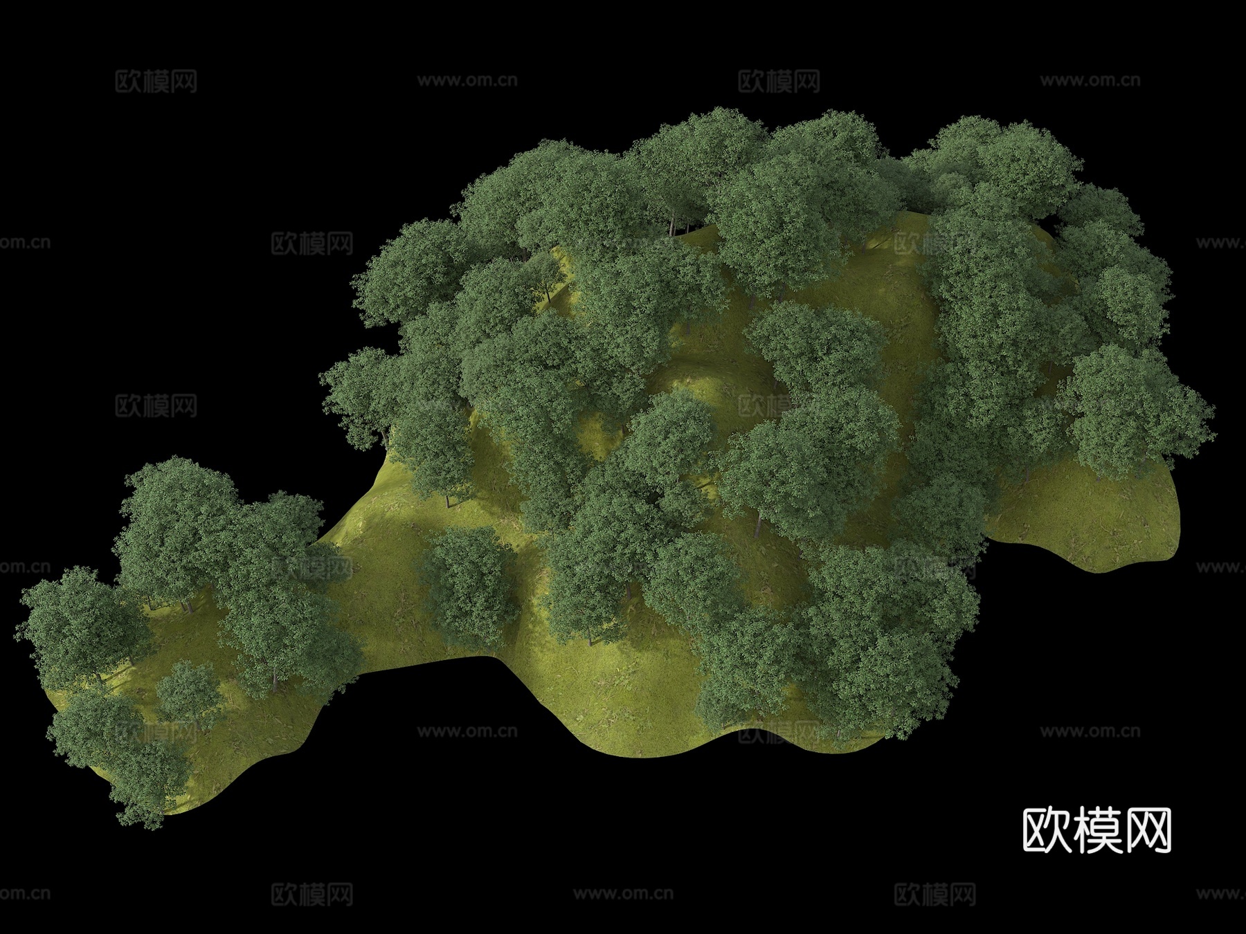 现代外景山 山体 景观山 全模山 鸟瞰山 微地形 草坡 自然3d模型