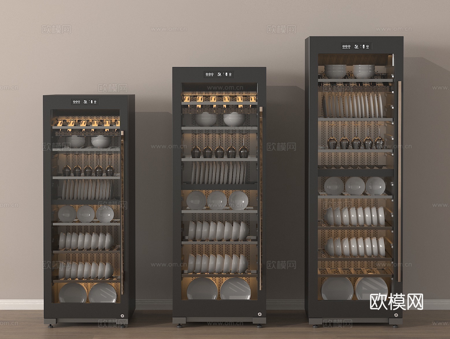 消毒柜 碗筷消毒柜 碗柜 餐具柜su模型