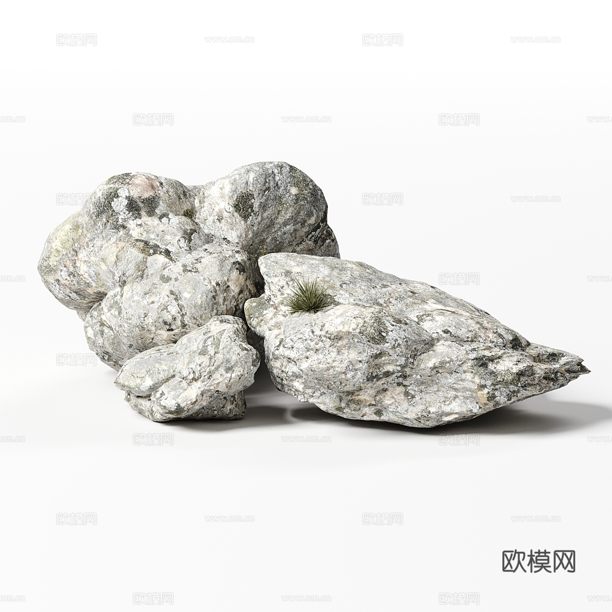 新中式景观石3d模型
