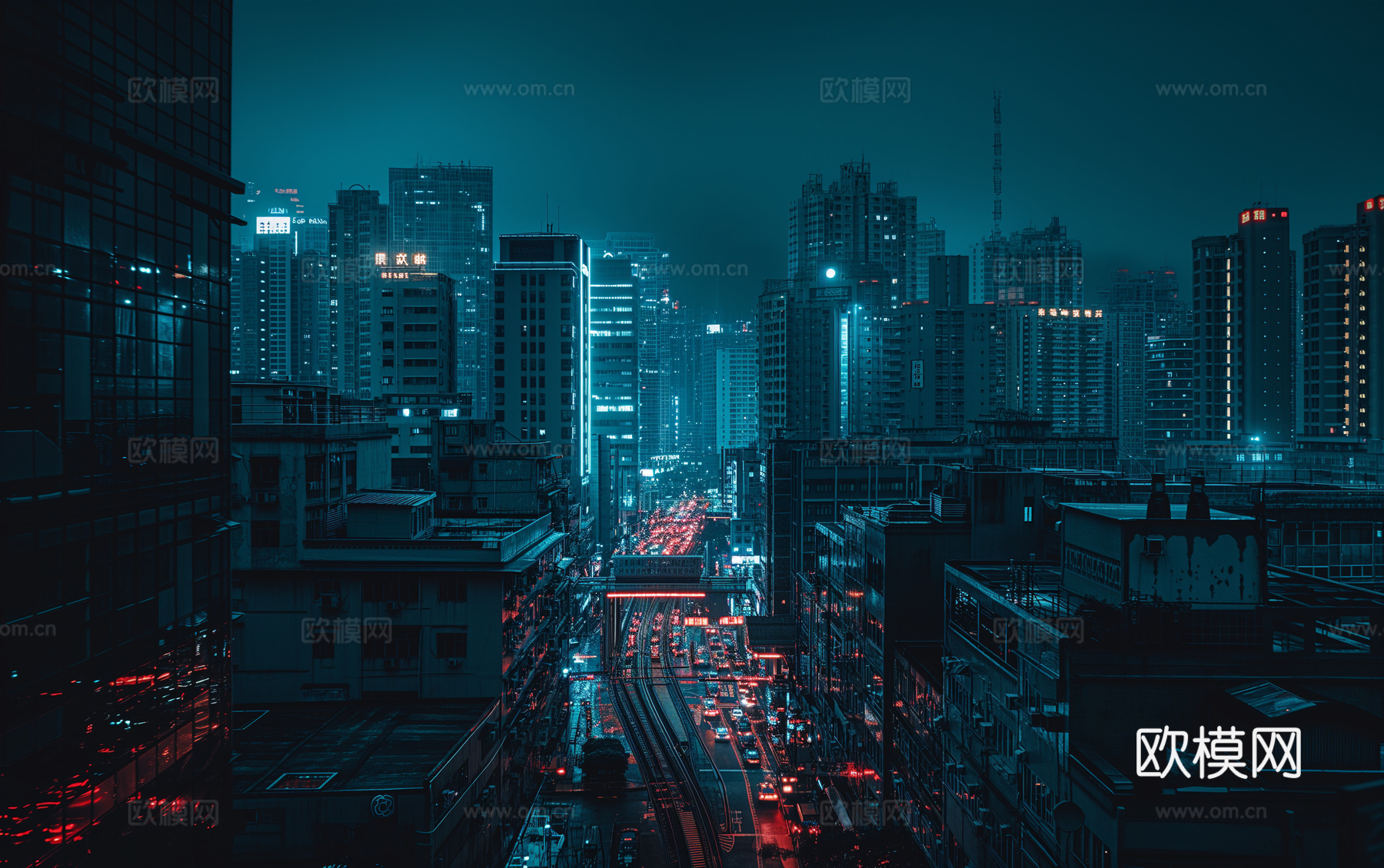 夜晚都市外景