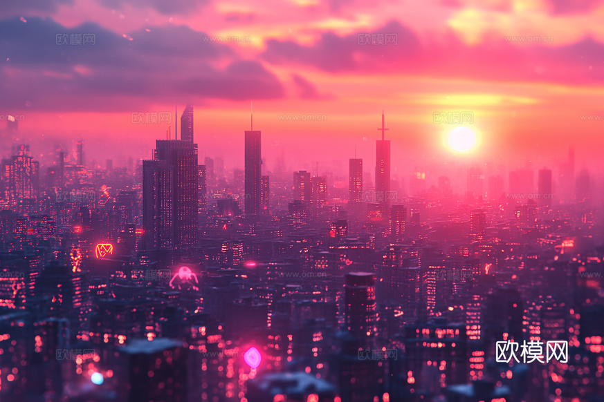 夜晚都市外景下載(渲染圖7)