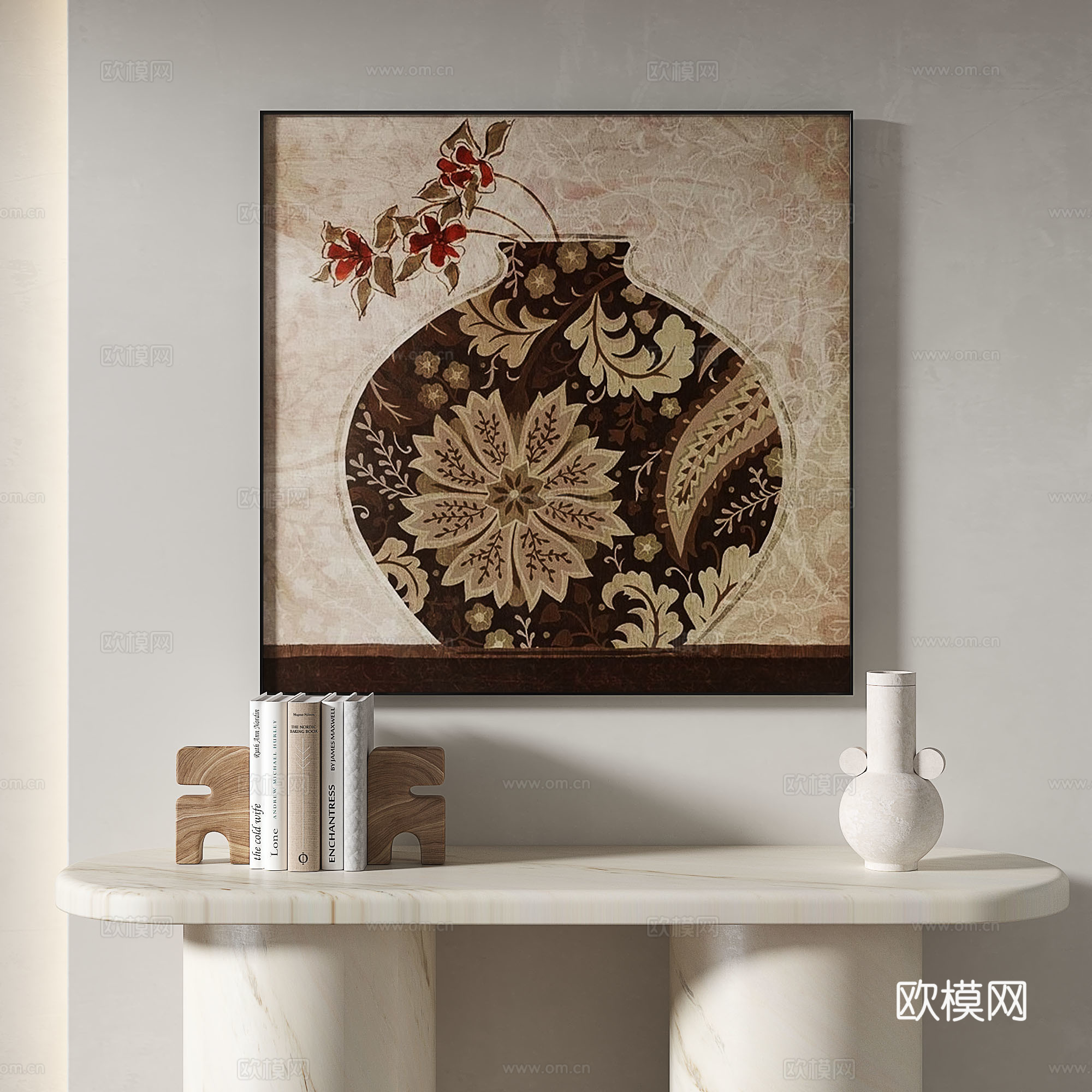 现代，简约，抽象，复古，中古，轻奢，装饰画3d模型