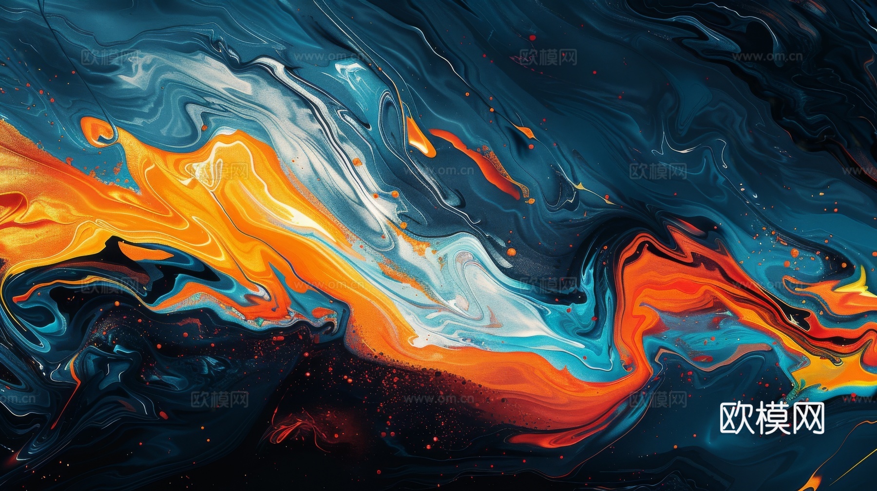 3D立体肌理油画涂抹背景壁纸