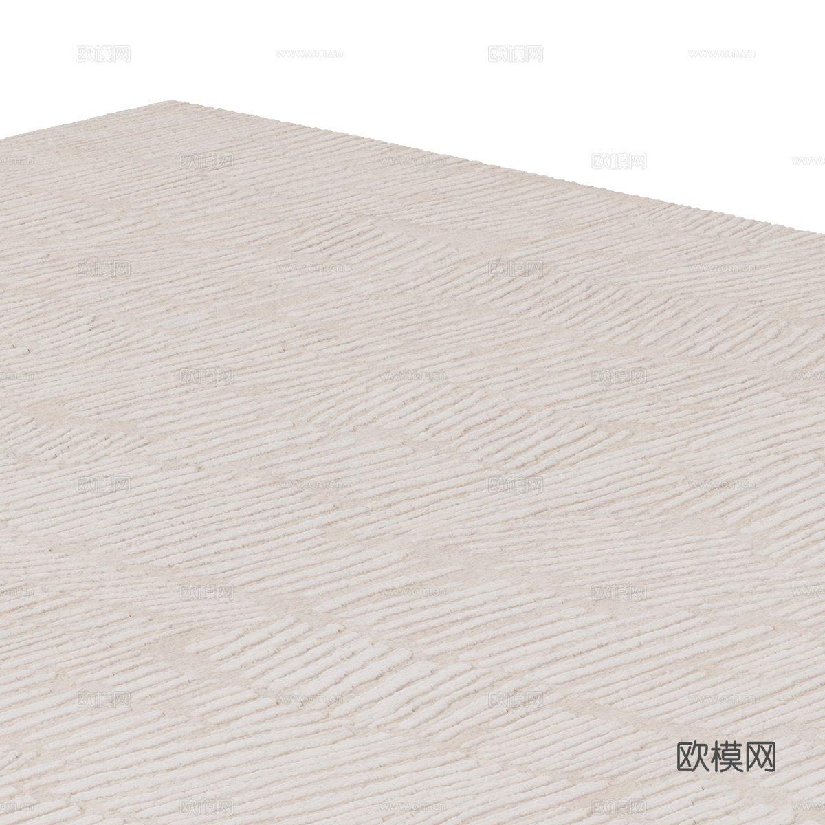 新中式米色羊毛地毯3d模型