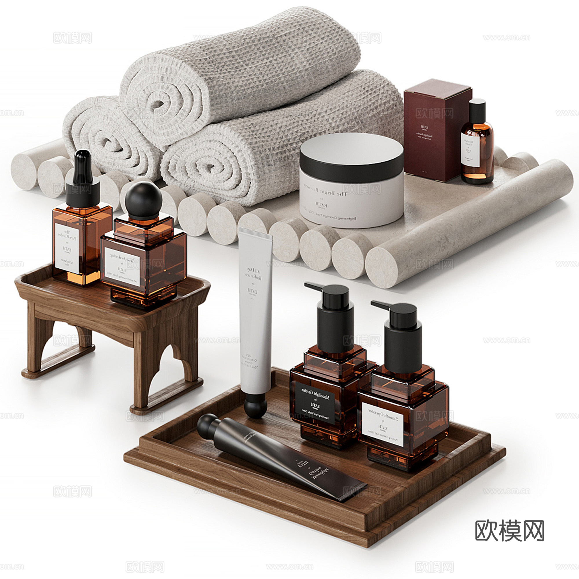 现代卫浴用品su模型