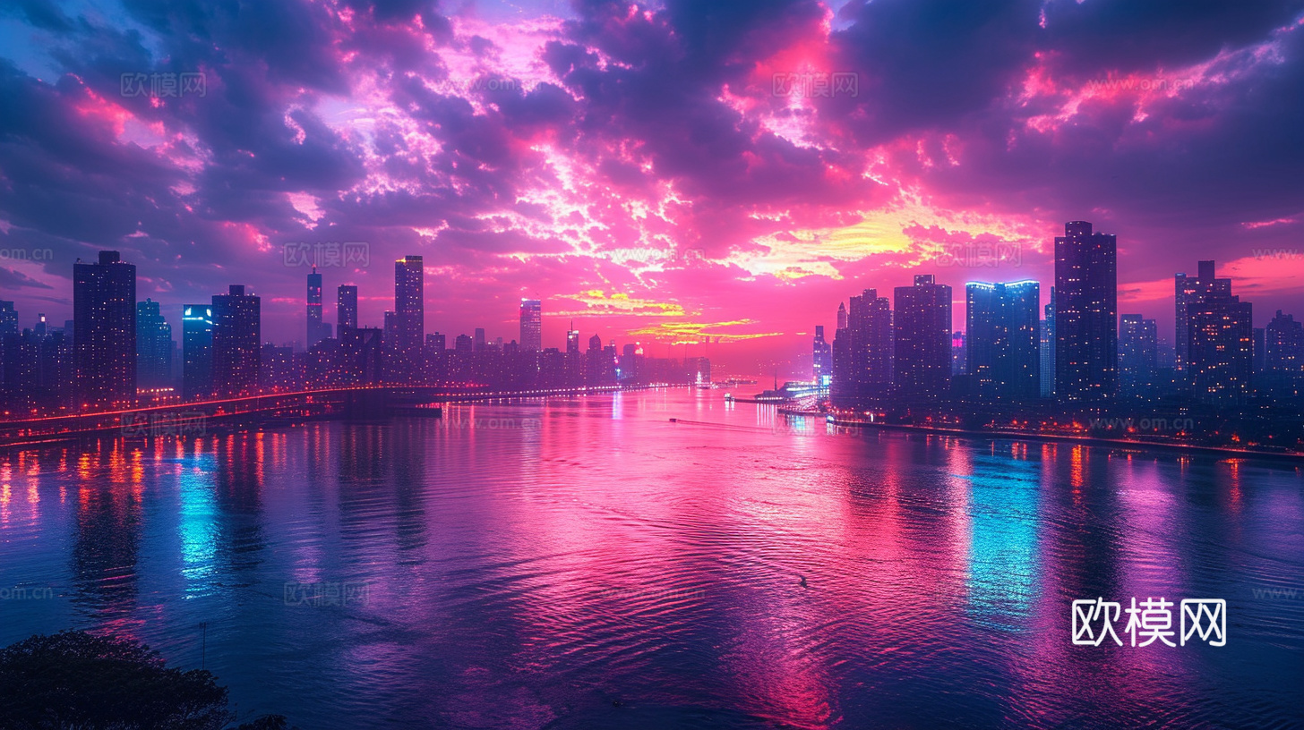夜晚都市外景