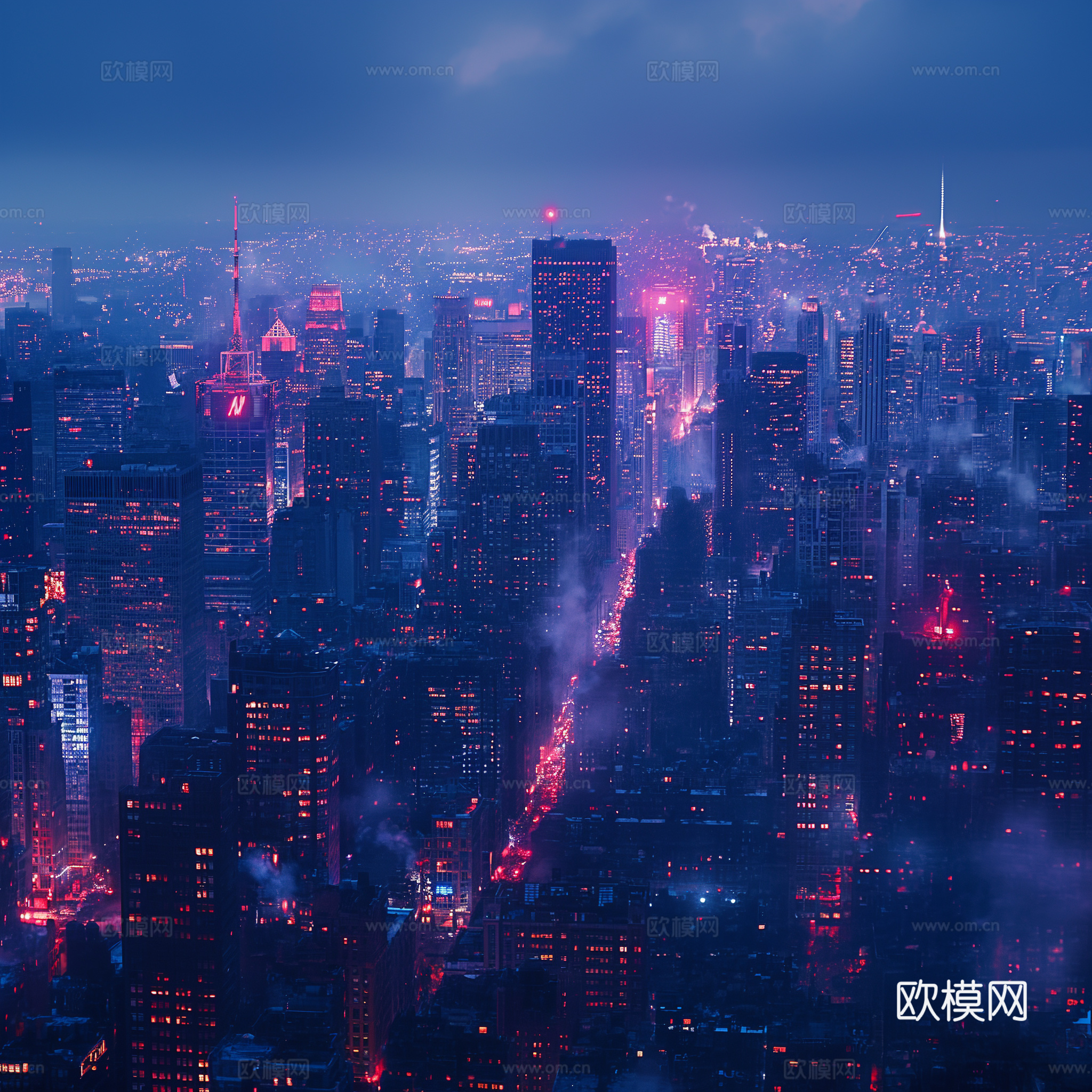 夜晚都市外景