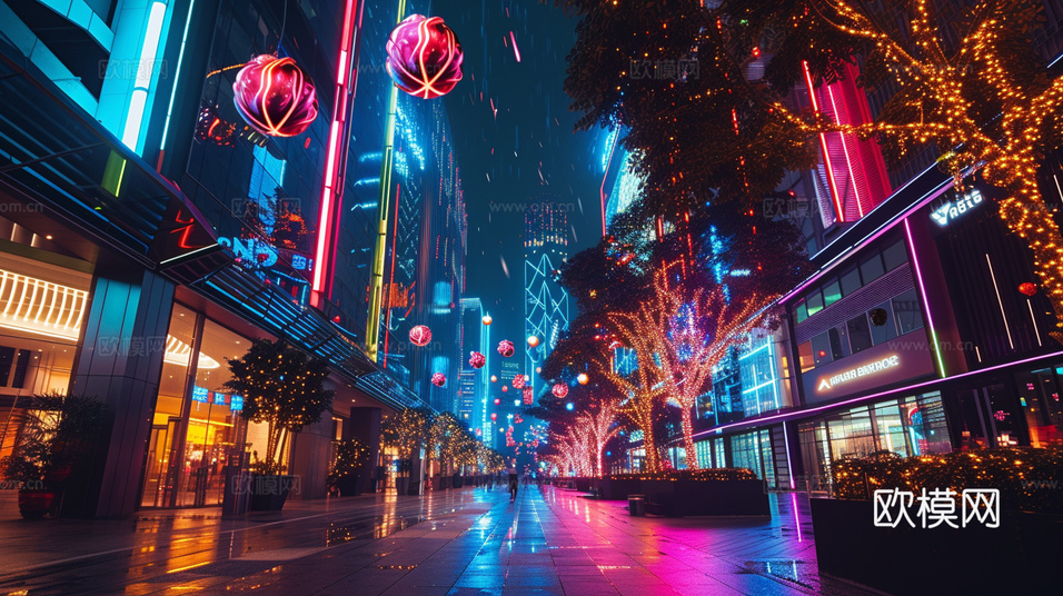 夜晚都市外景下载(渲染图5)
