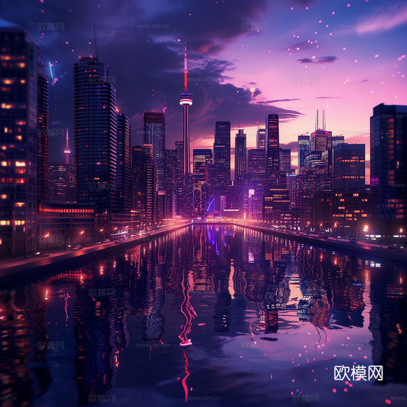 夜晚都市外景下载(渲染图8)